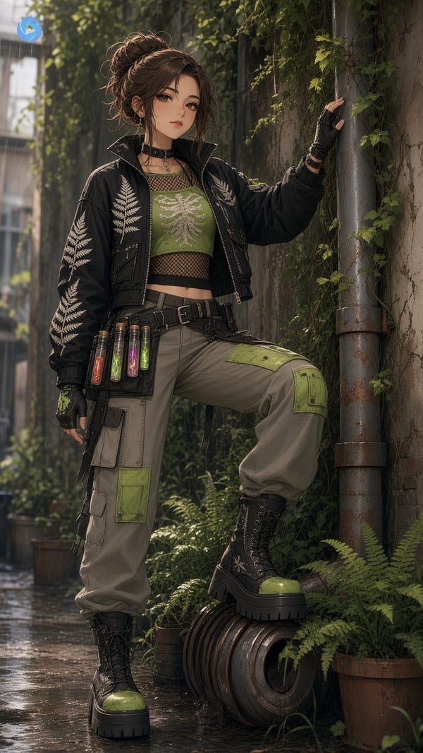 Can plants be punk? Anime outfit change #1