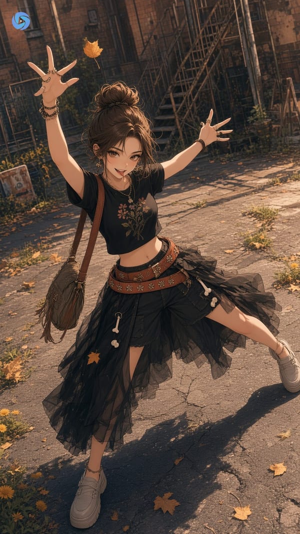 Can plants be punk? Anime outfit change #13
